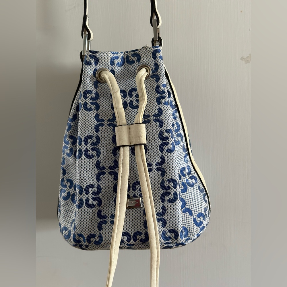 Coccinelle Leather Mini Drawstring Bucket Bag